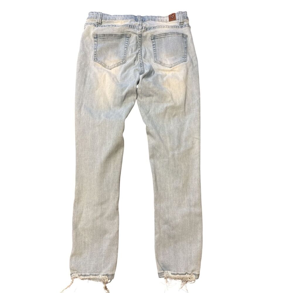 GoGo Jeans USA Distressed Cropped Denim Jeans Size 5 - Picture 2 of 7